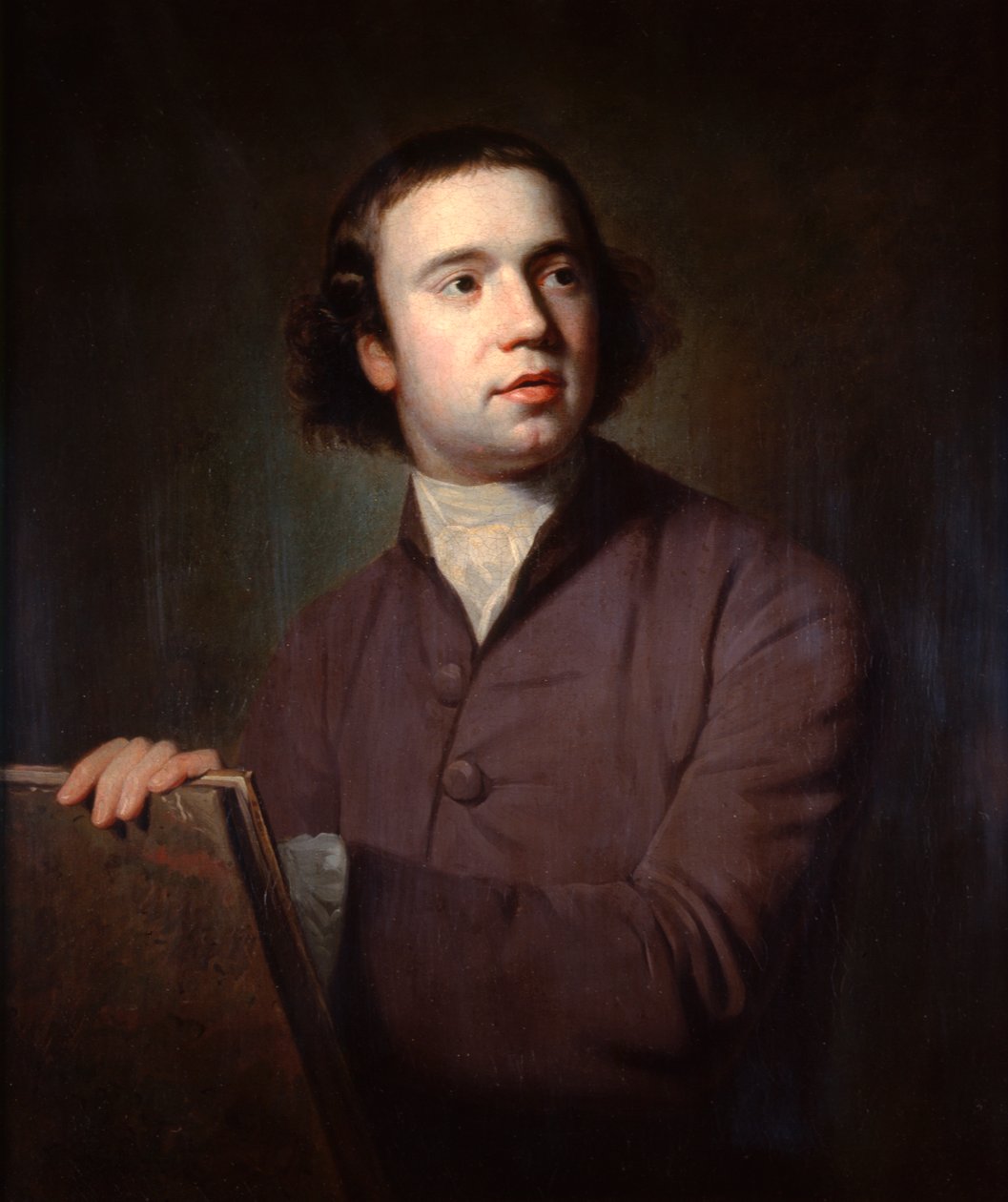 Thomas Barrow, en porträttmålare, c1754-1802 av George Romney