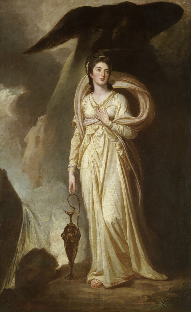 Viscountess Bukeley som Hebe, ca 1775 (olja på duk) av George Romney