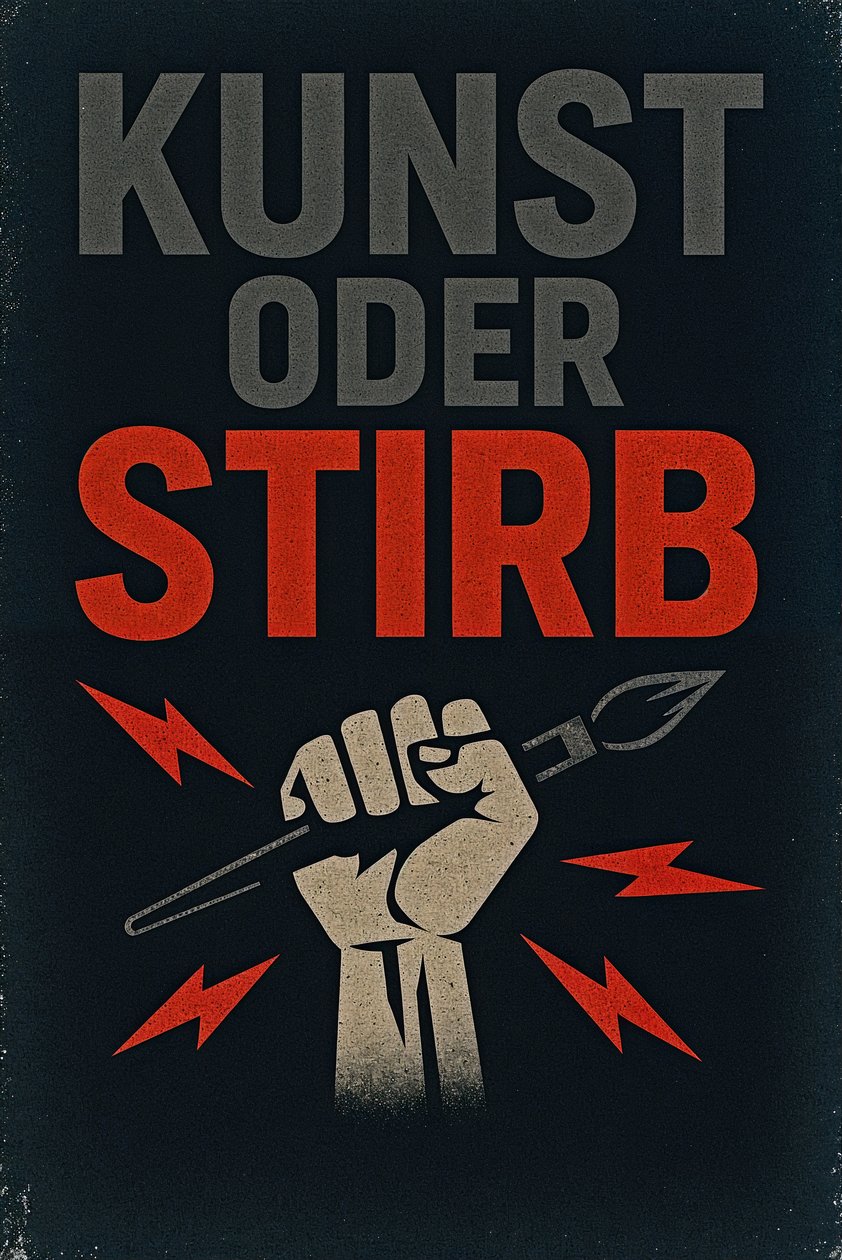 ART OR DIE-Tyskland, 2024 (akryl på duk) av George Rosaly