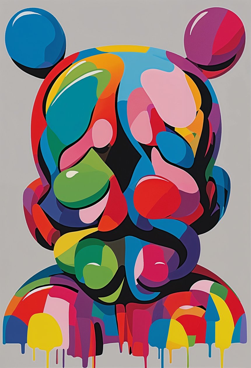 Color Burst, 2024 (Akryl på duk) av George Rosaly