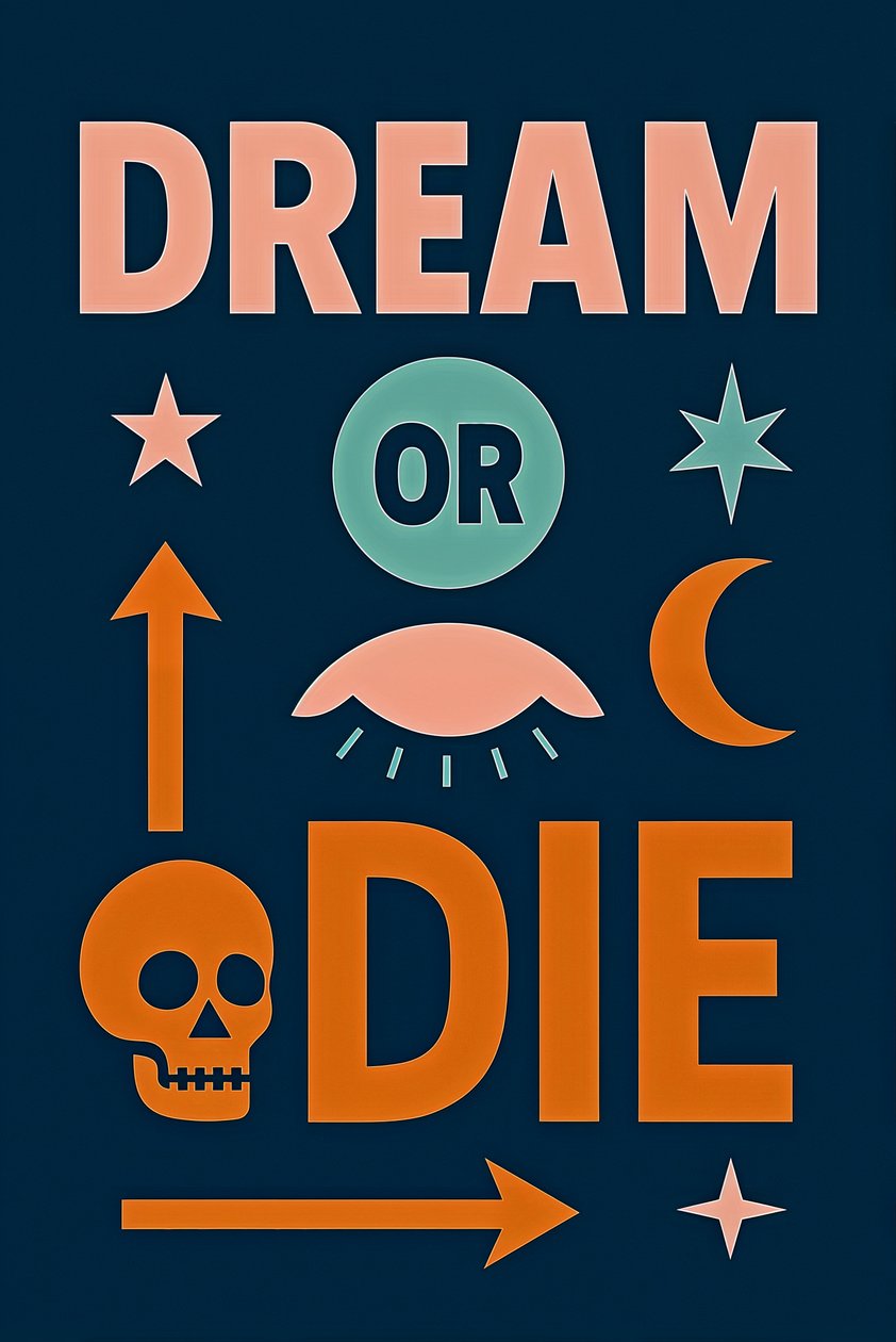 Dream or Die, 2025 (akryl på duk) av George Rosaly