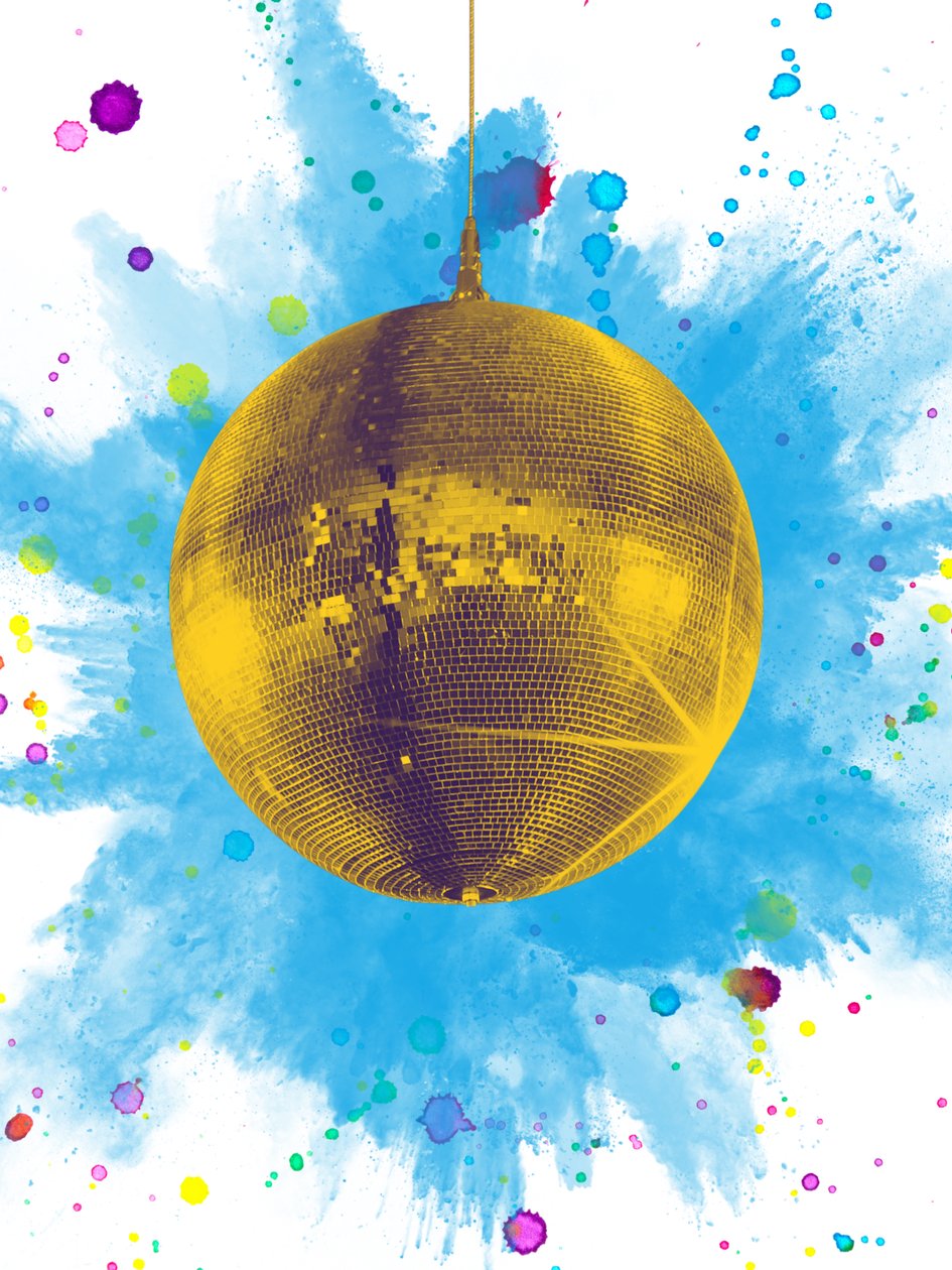 Life in the Disco, 2023 (målning på duk) av George Rosaly