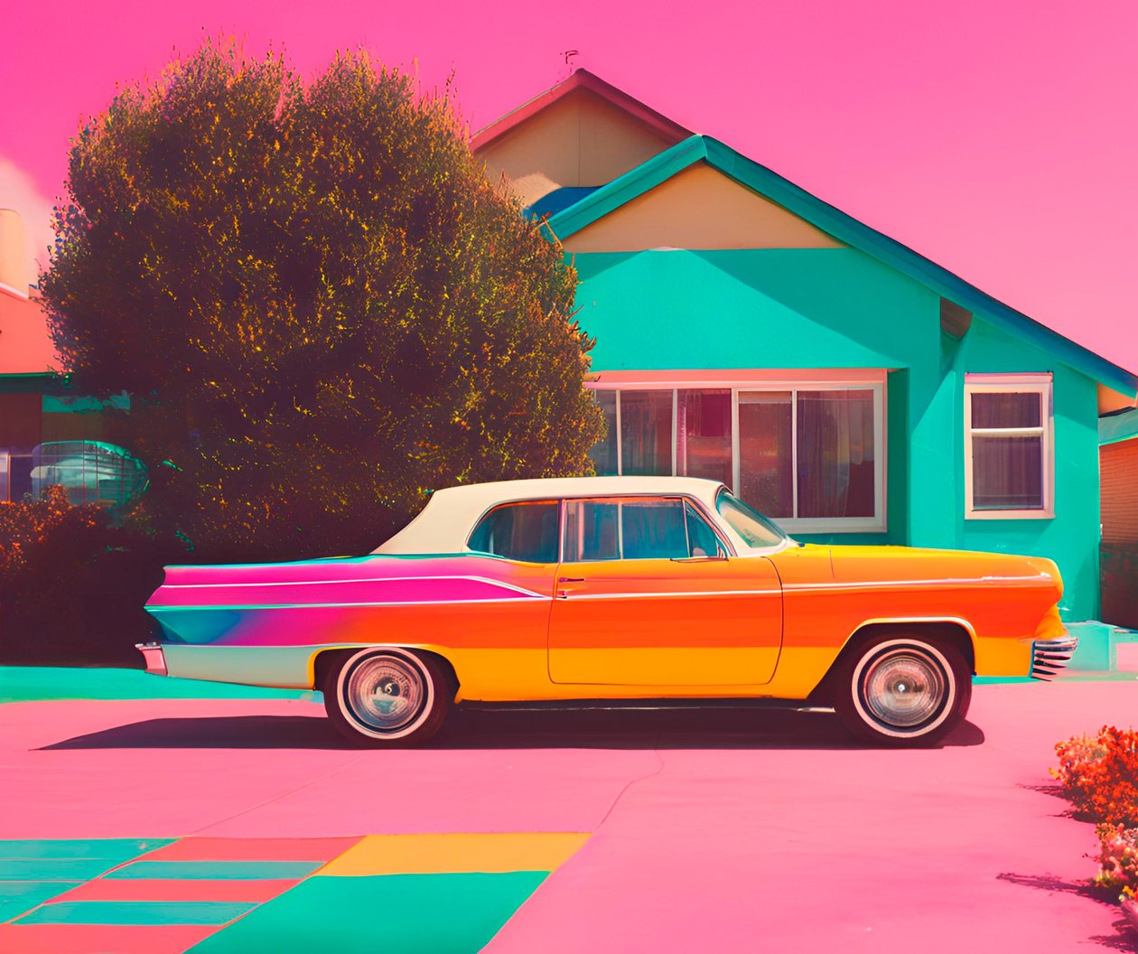 Technicolor Dreams, 21:a århundradet (målning) av George Rosaly