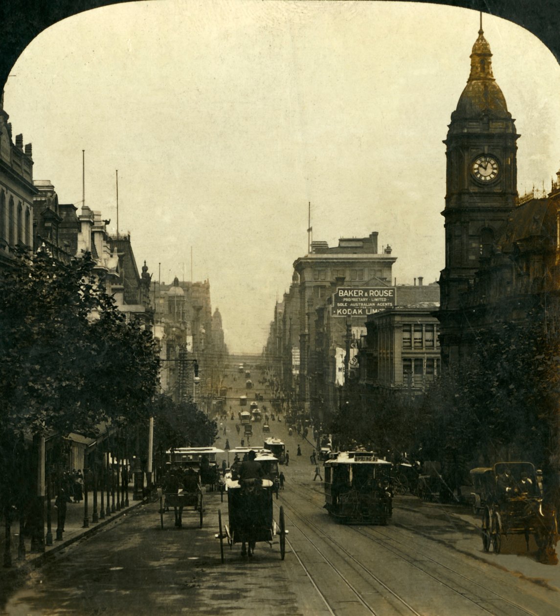 Cities of the Sunny South, Melbourne, Victoria, Australien, 1909. av George Rose