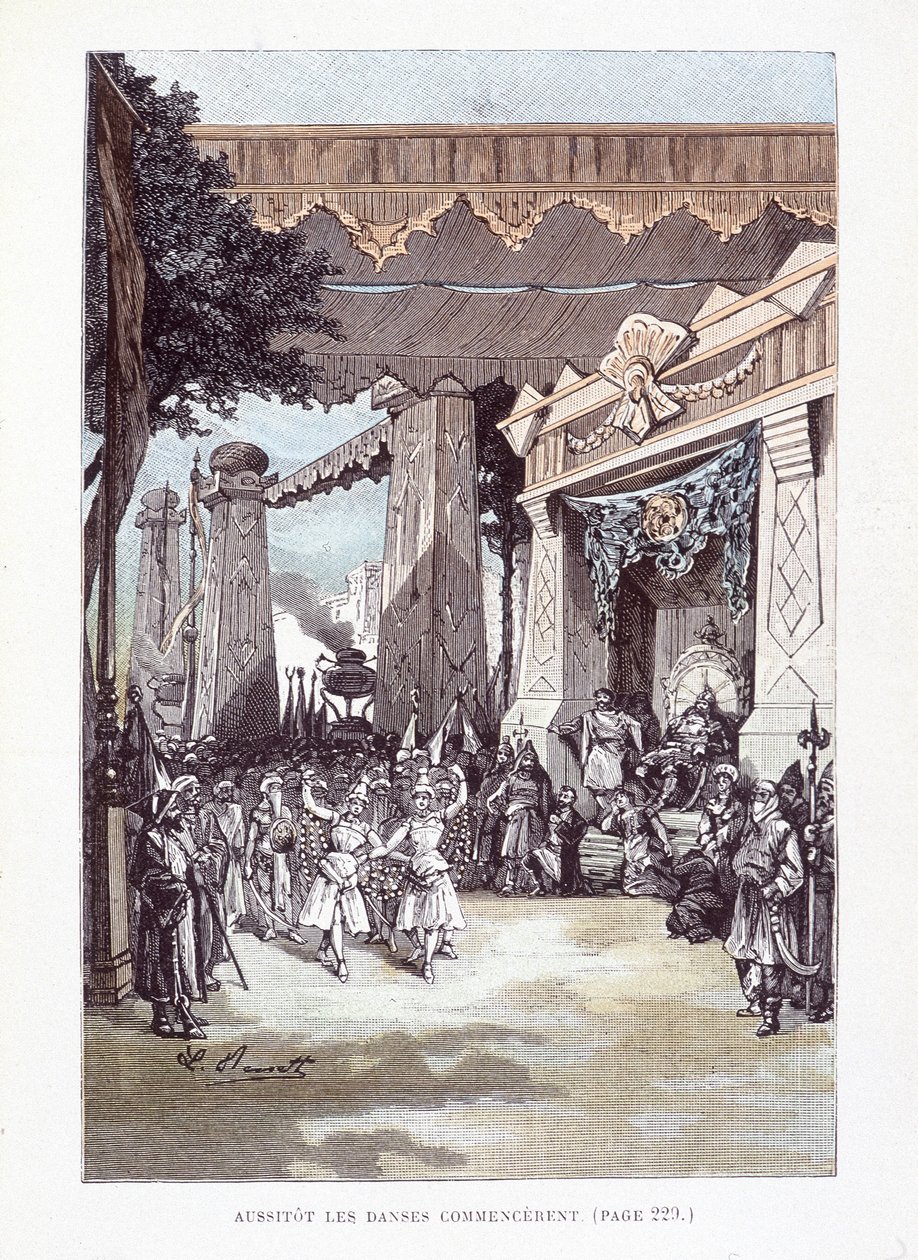 Genast började danserna (sidan 229) i "" Michel Strogoff"" av Jules Verne av George Roux