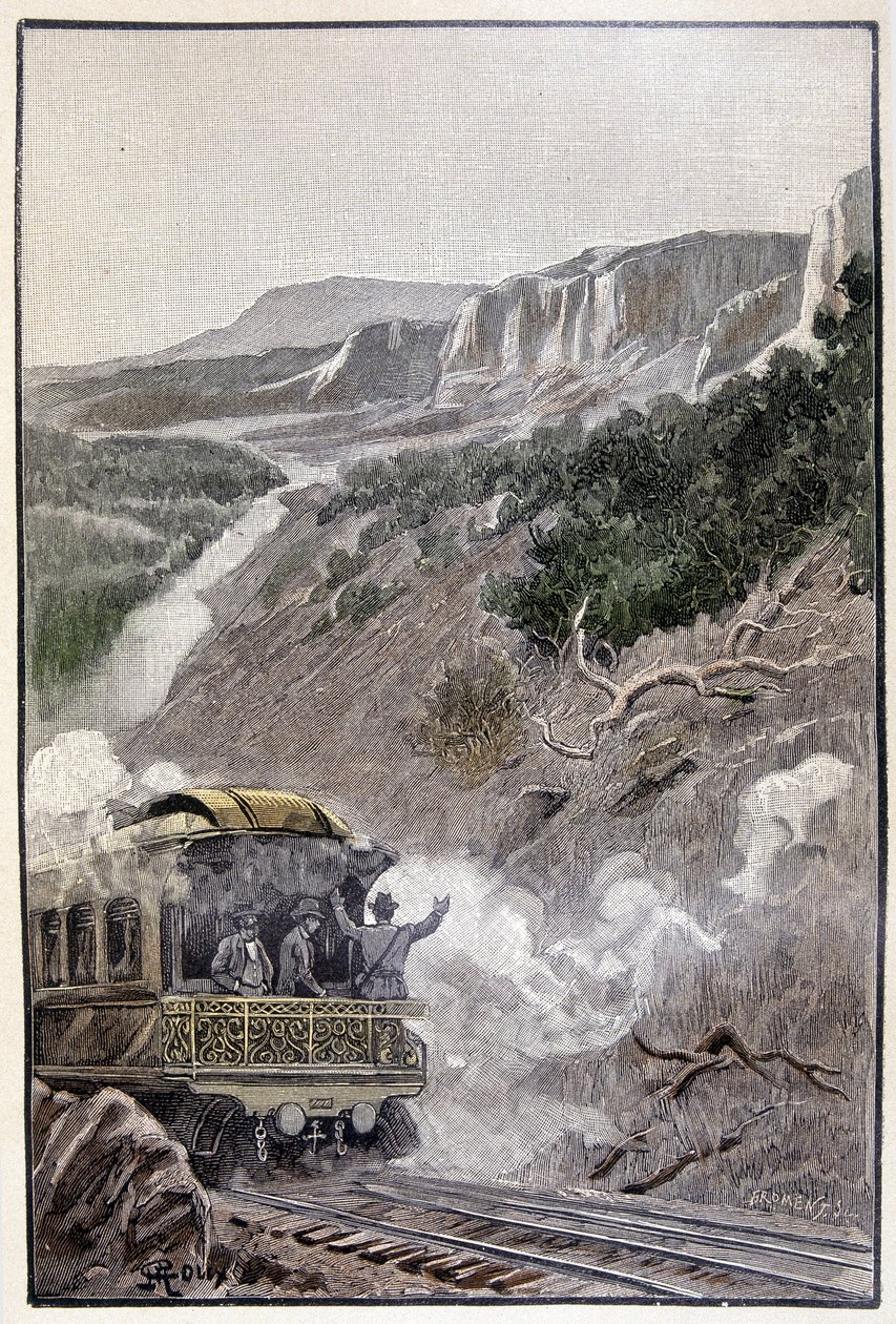 Det var lika vackert som Wyoming National Park (sida 285) i "The Testament of an Excentric" av Jules Verne av George Roux