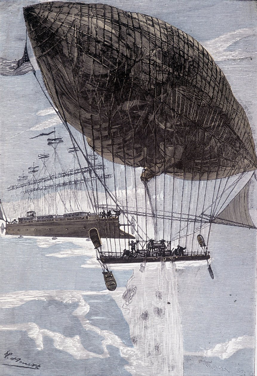 Albatrossen gick med i Go-aHead (sidan 216) i "Robur the Conqueror" av Jules Verne av George Roux