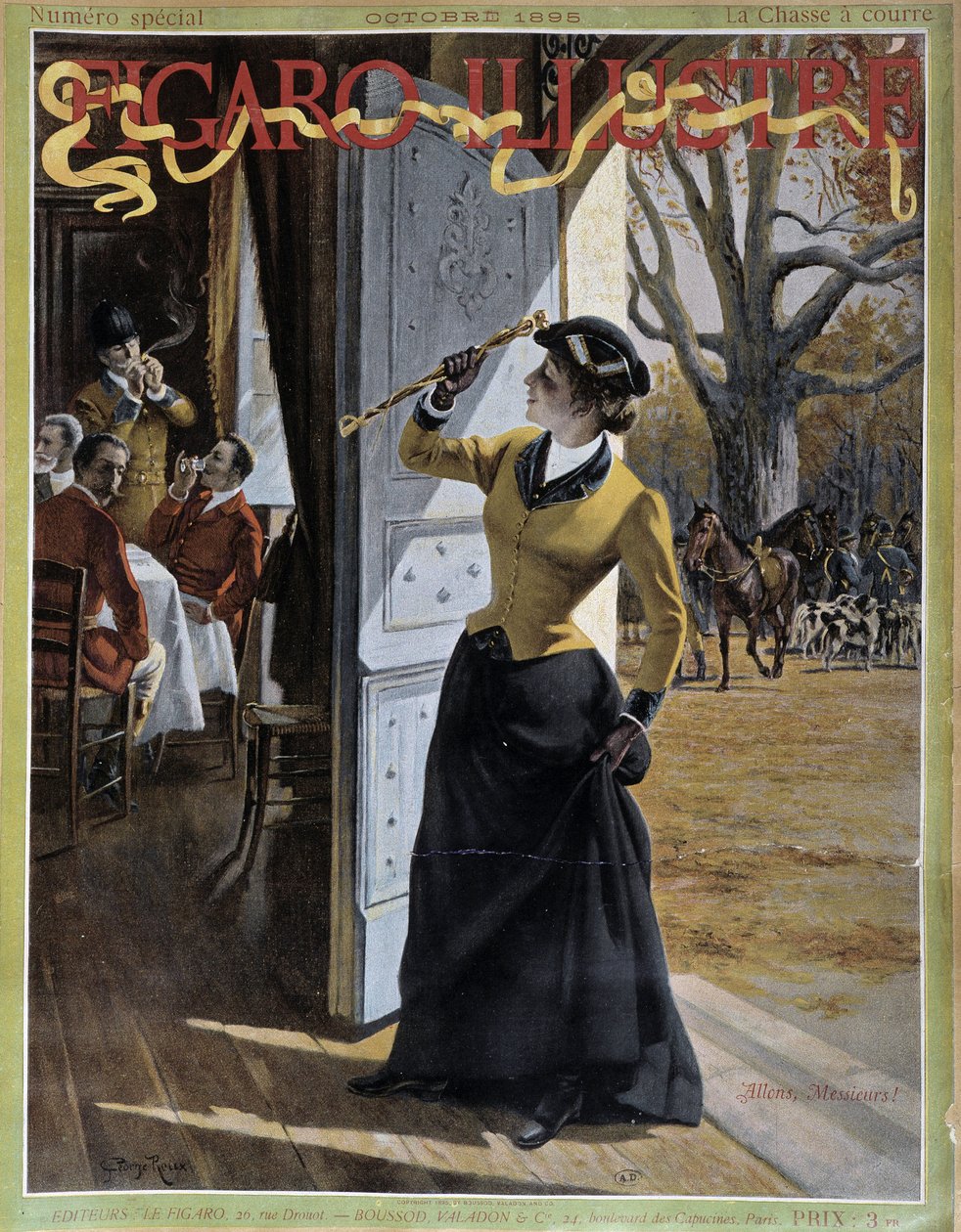 Kvinna i jaktdräkt - i "" Figaro Illustrated"" från oktober 1895 av George Roux