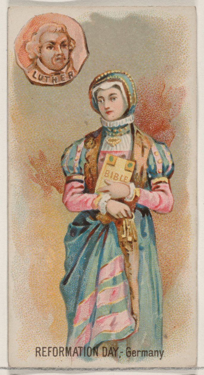 Reformation Day, Tyskland, från Holidays-serien N80 för cigaretter av märket Duke, 1890., 1890. av George S. Harris and Sons
