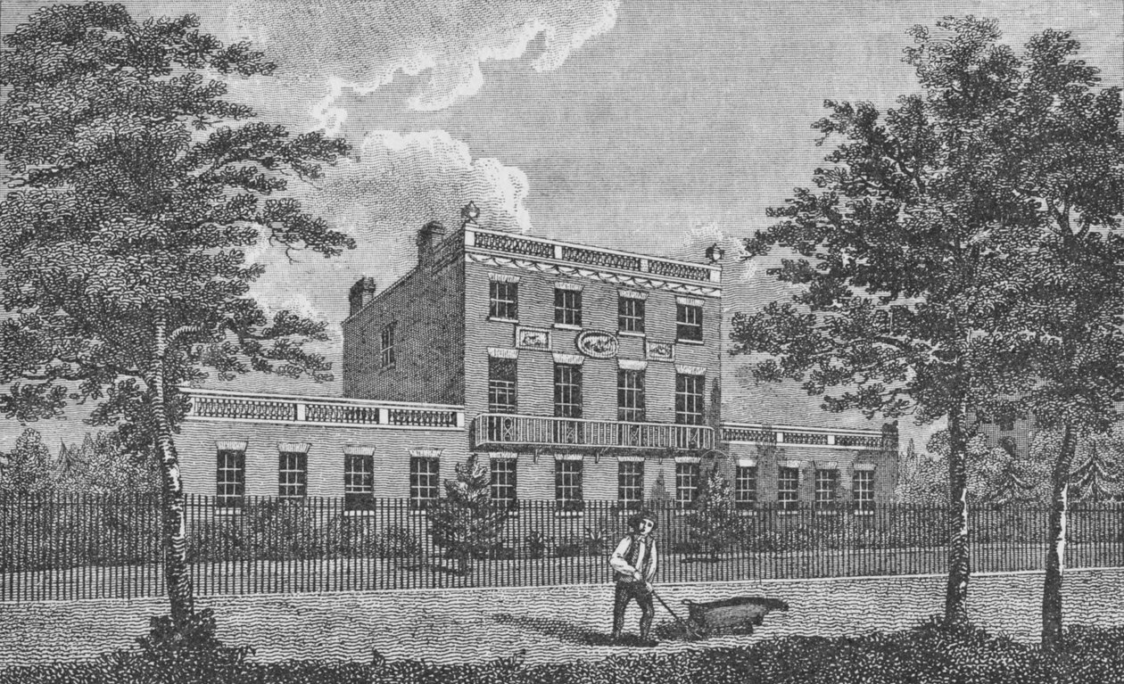 Dr. Lettsoms House, Camberwell, c1805, 1912. Konstnärer: Okänd, George Samuel Elgood. av George Samuel Elgood