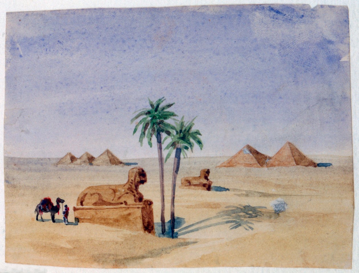 Sfinxen och pyramiderna, Giza II, 1820-1876 av George Sand