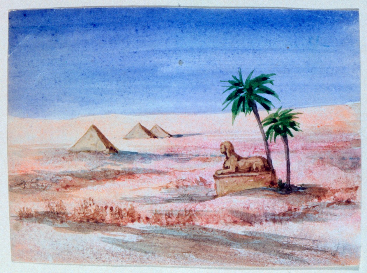 Sfinxen och pyramiderna, Giza I, 1820-1876 av George Sand