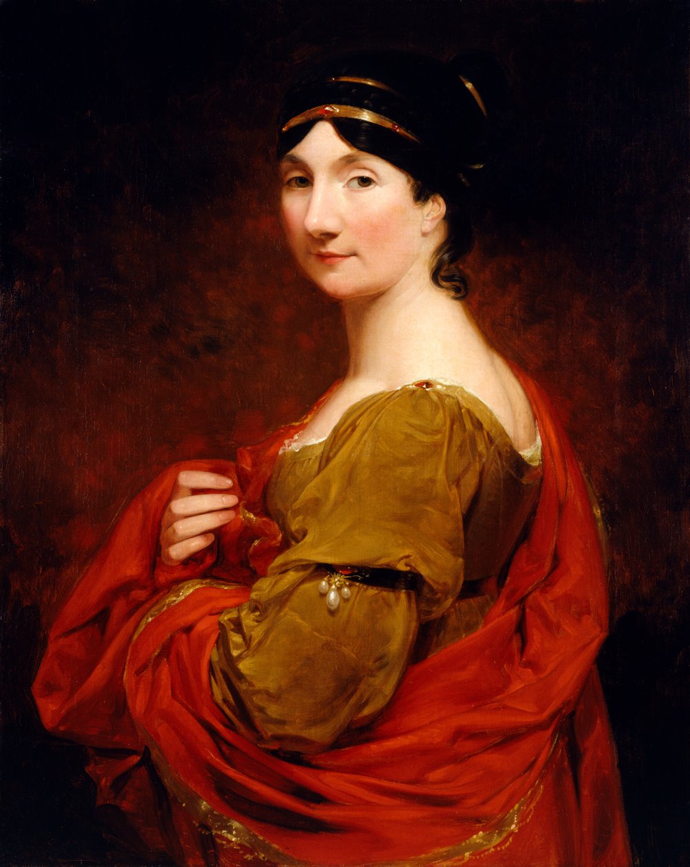 Frederika, grevinna av Mansfield (olja på duk) av George Sanders