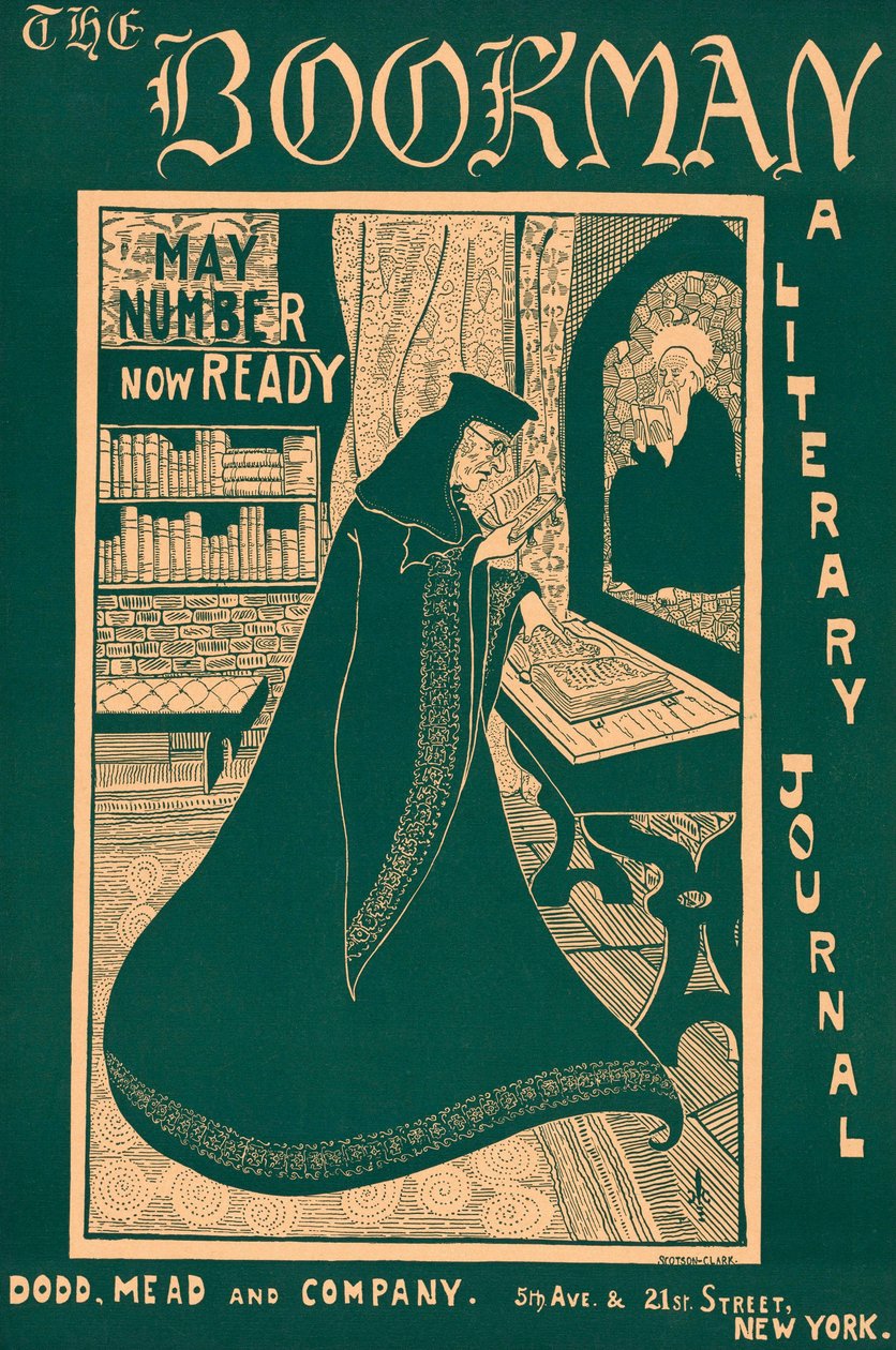 Affisch för en upplaga av The Bookman av George Scotson Clark