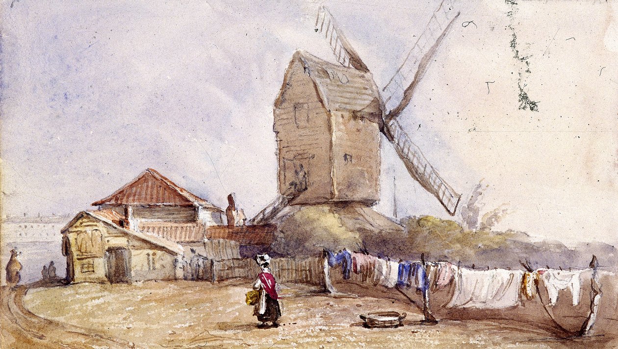 En väderkvarn på Blackheath, Greenwich, London, 1833 av George Shepheard