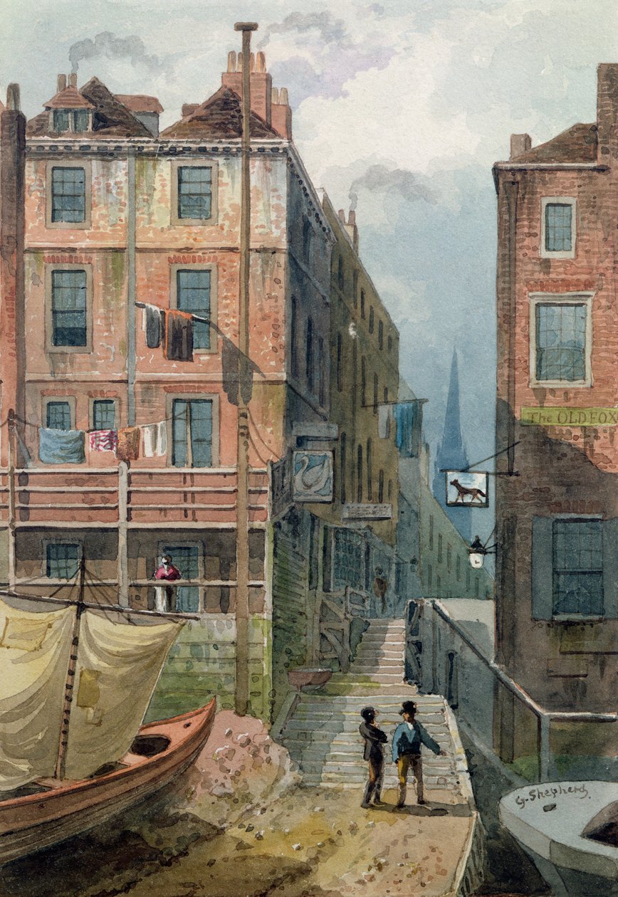 Hungerford Stairs, ca 1810 av George Shepherd