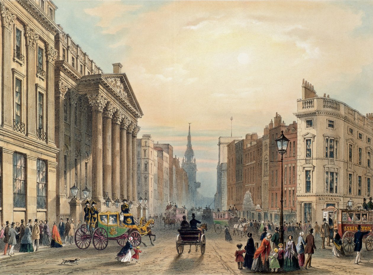 Mansion House med utsikt mot Cheapside, graverat av Thomas Picken (d.1870), publicerat av Ackermann 1851. av George Shepherd