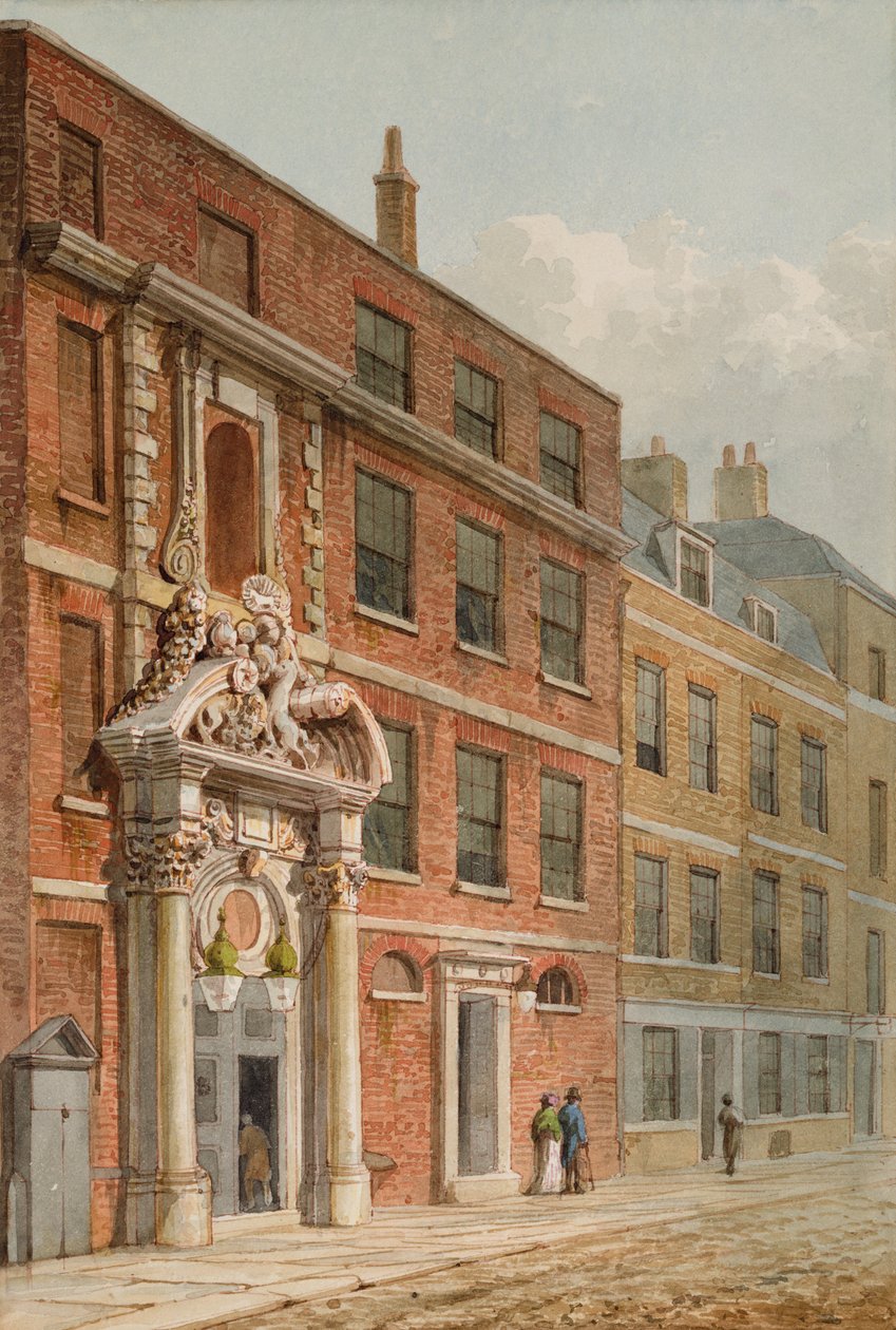 The Merchant Taylors Hall, London, ca 1810 (wc) av George Shepherd