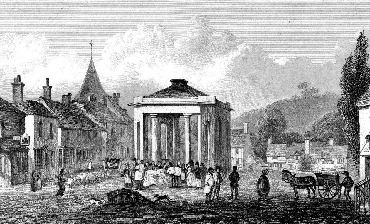 Westerham, Kent, graverad av H. Adlard, 1832 av George Shepherd
