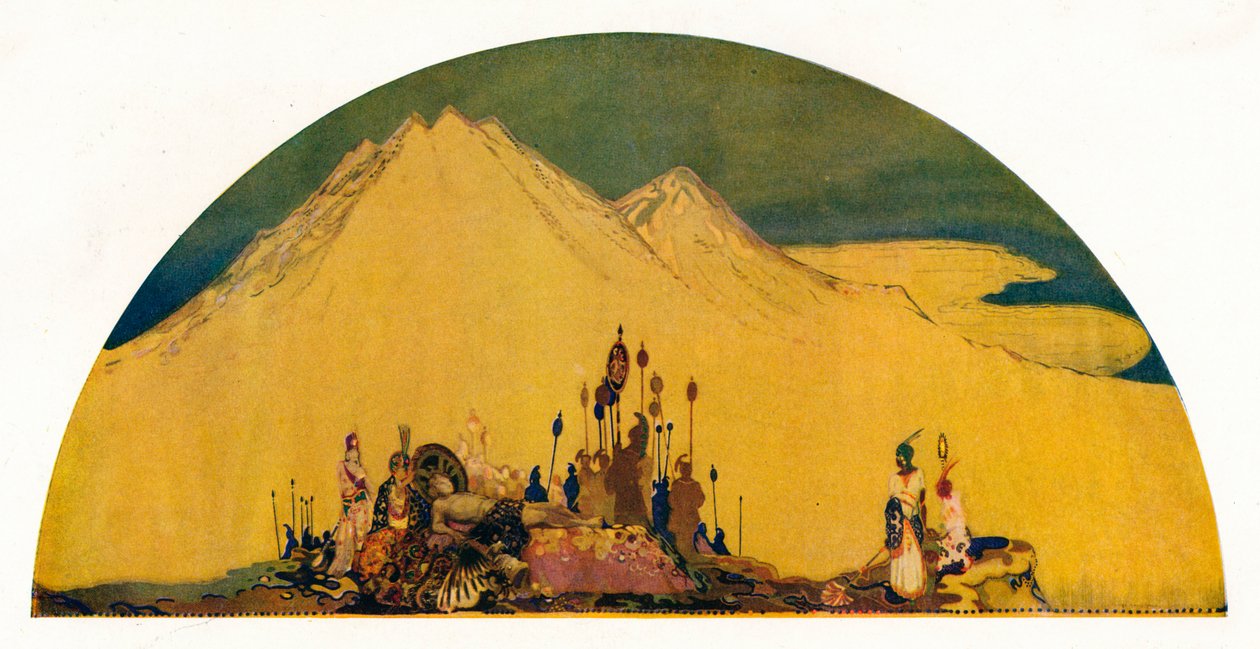 Drömmen om Maxen Wledig. Kejsare av Rom, c1914. av George Sheringham