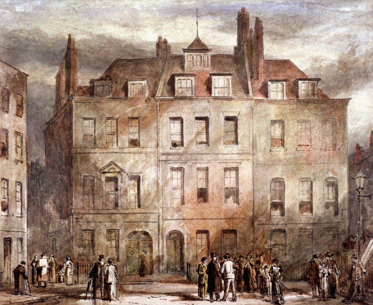 Sheriffs Court, Red Lion Square, Holborn, London, c1828 av George Sidney Shepherd
