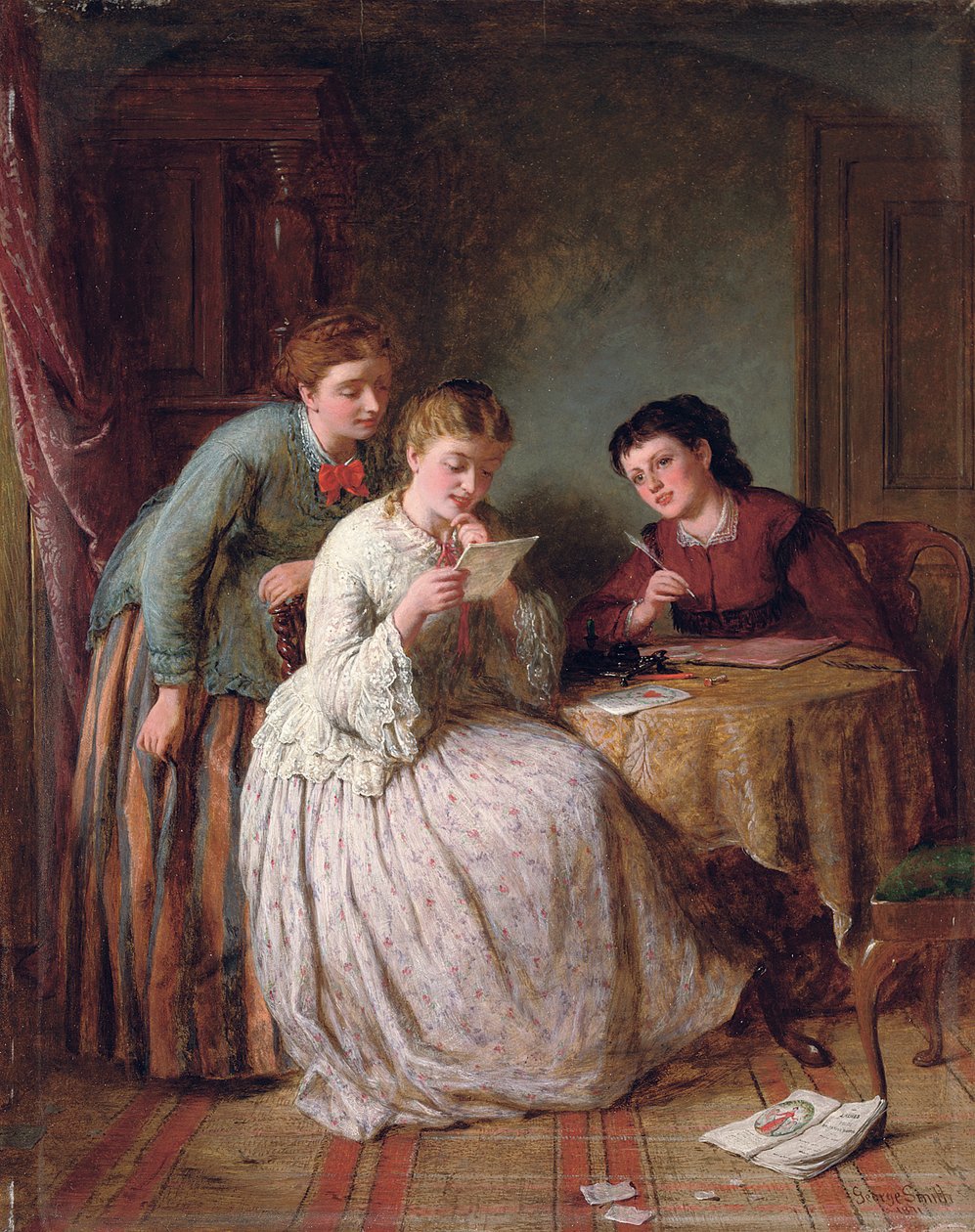 Alla hjärtans afton, 1871 av George Smith