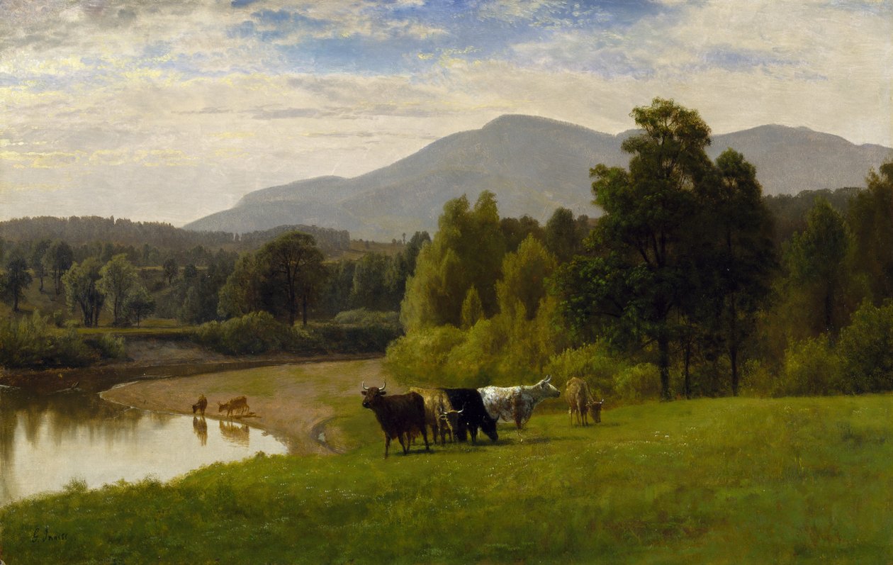 Betesmarker, 1867 (olja på papper ombord) av George Snr. Inness