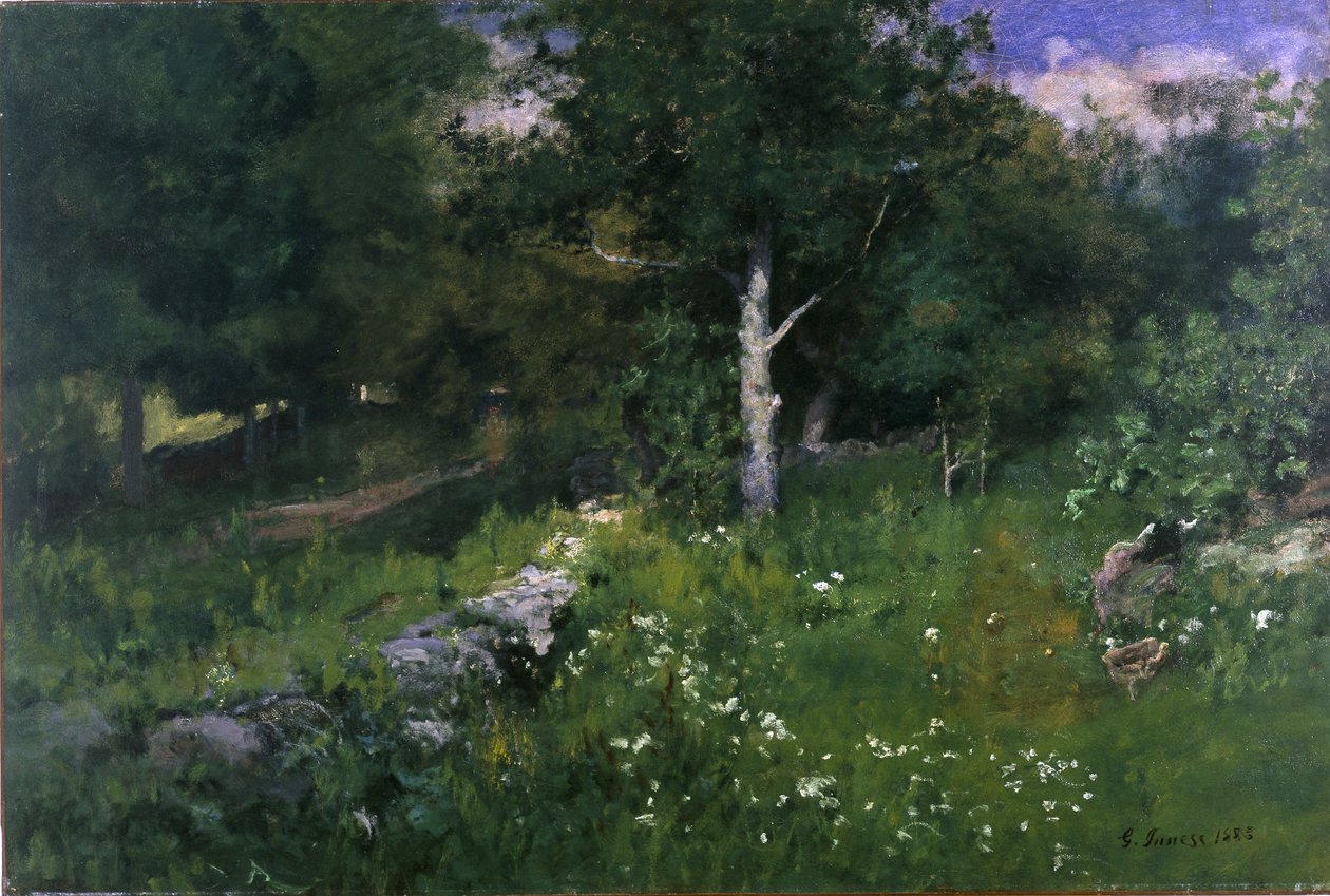 Sommar lövverk av George Snr. Inness