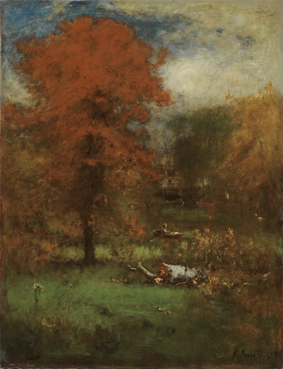 Bruksdammen, 1889 av George Snr. Inness