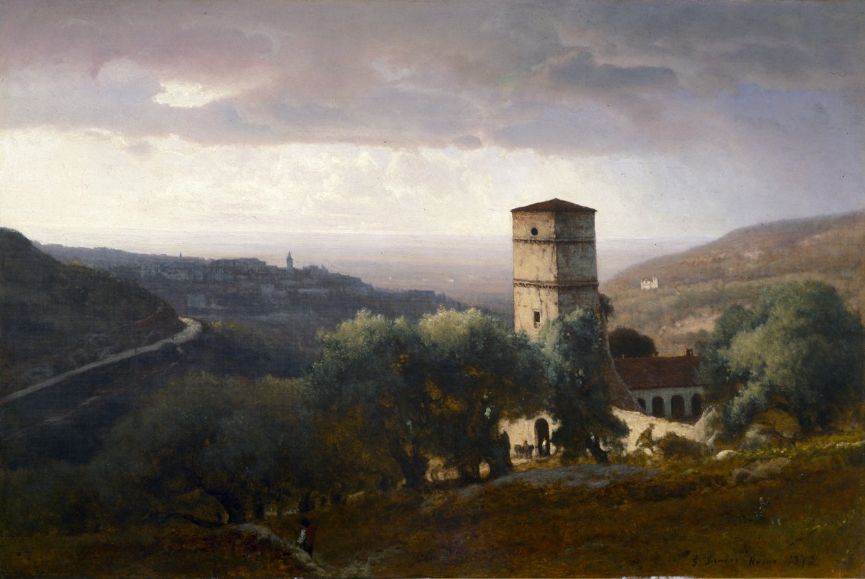 Utsikt över Rom från Tivoli av George Snr. Inness