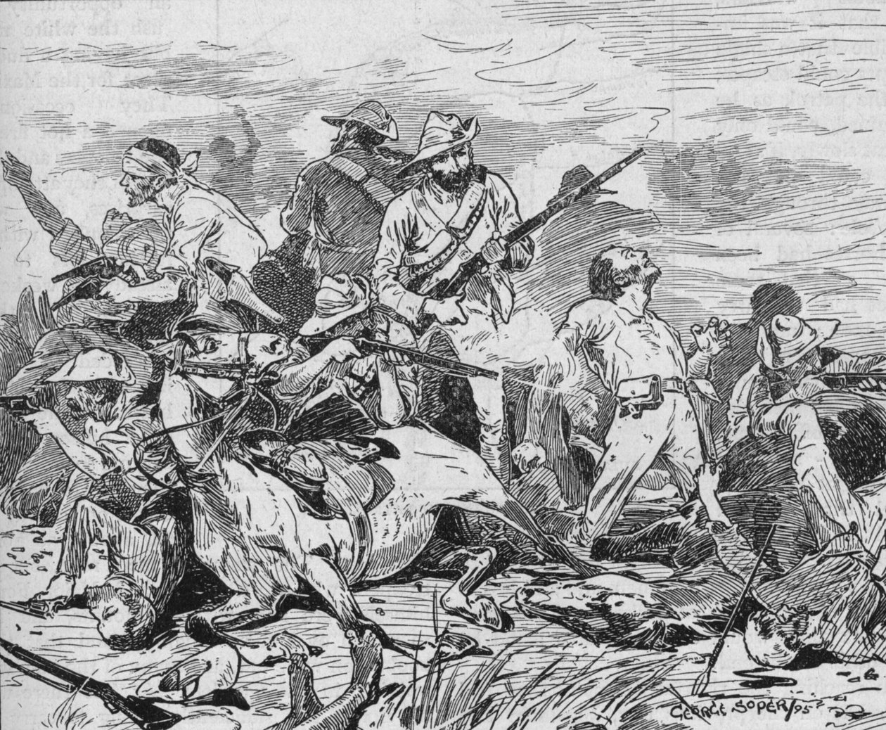 De slogs mot Grimly, 1895, 1902 av George Soper