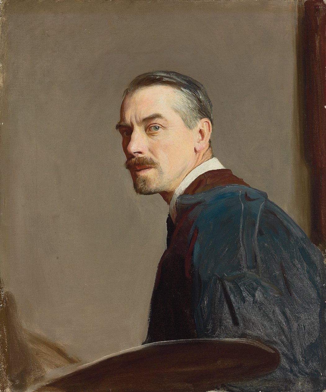 Självporträtt av konstnären (olja på duk) av George Spencer Watson