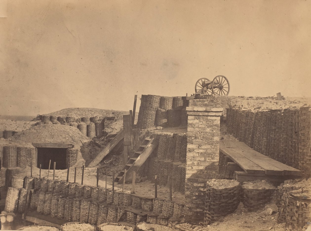 Befästningar nära Charleston, South Carolina, ca. 1861. av George Stacy.