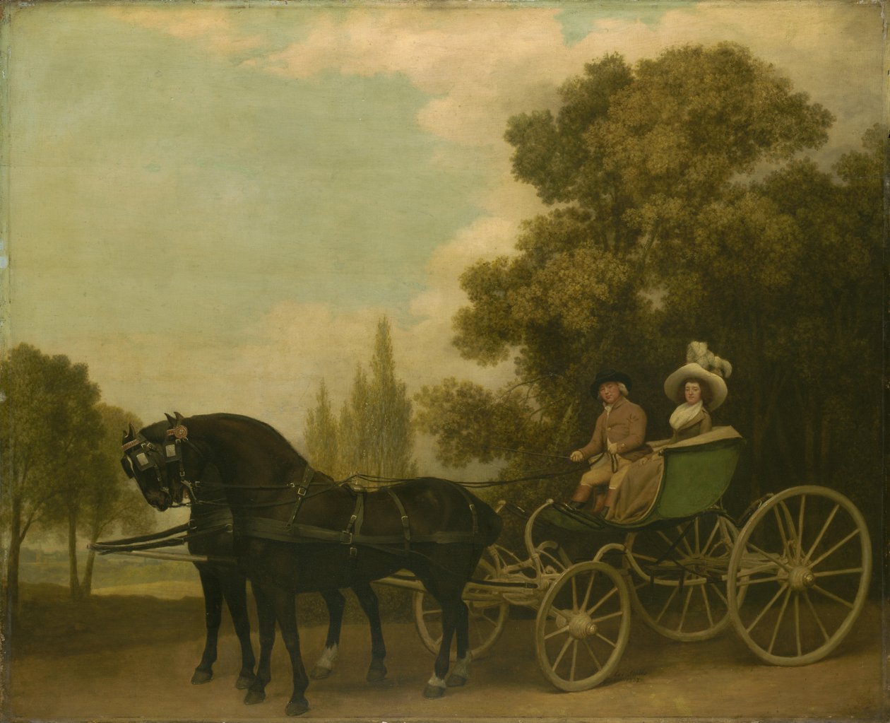 En gentleman som kör en dam i en Phaeton, 1787 av George Stubbs