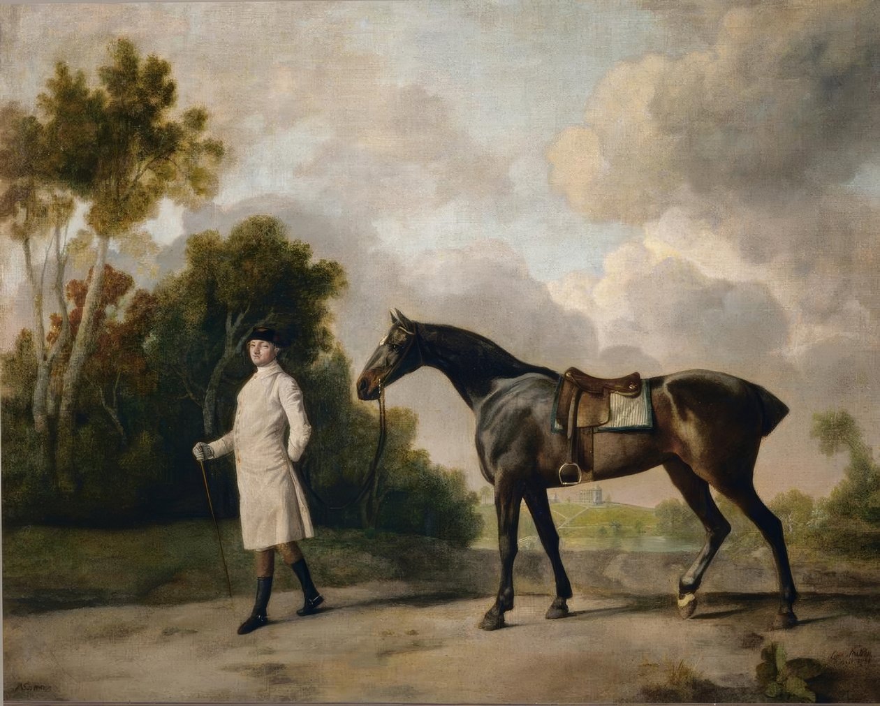 Assheton, 1:a Viscount Curzon, med sitt sto Maria av George Stubbs
