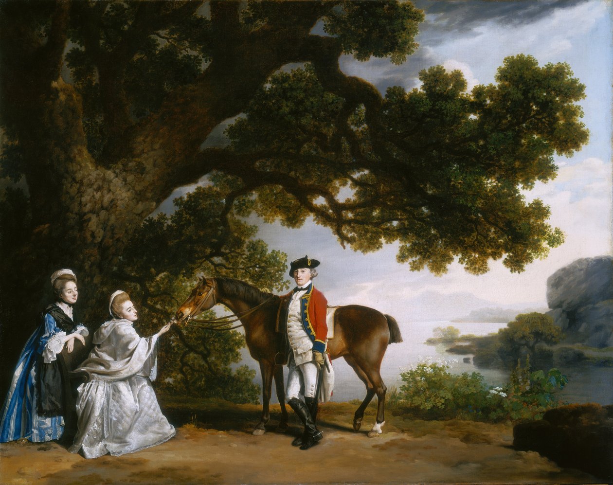 Kapten Samuel Sharpe Pocklington med sin fru, Pleasance, och möjligen hans syster, Frances av George Stubbs
