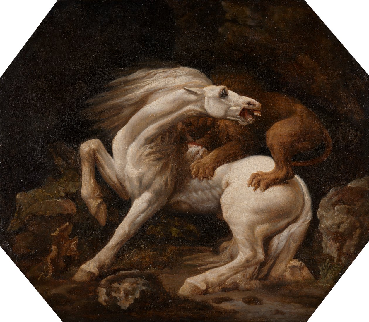 Häst attackerad av ett lejon (avsnitt C) av George Stubbs