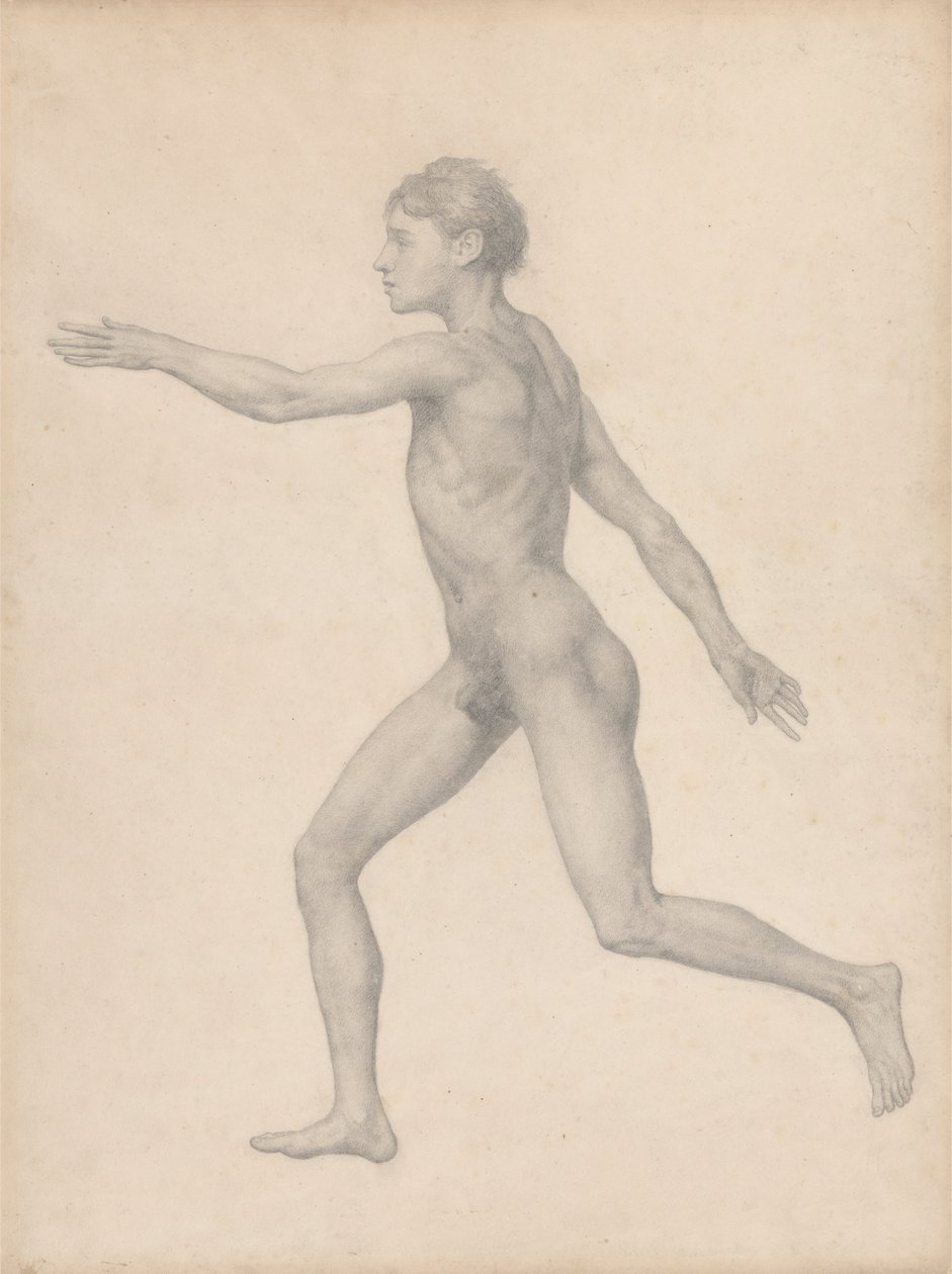 Människofigur, sidovy, odissected (avslutad studie för tabell VIII) av George Stubbs