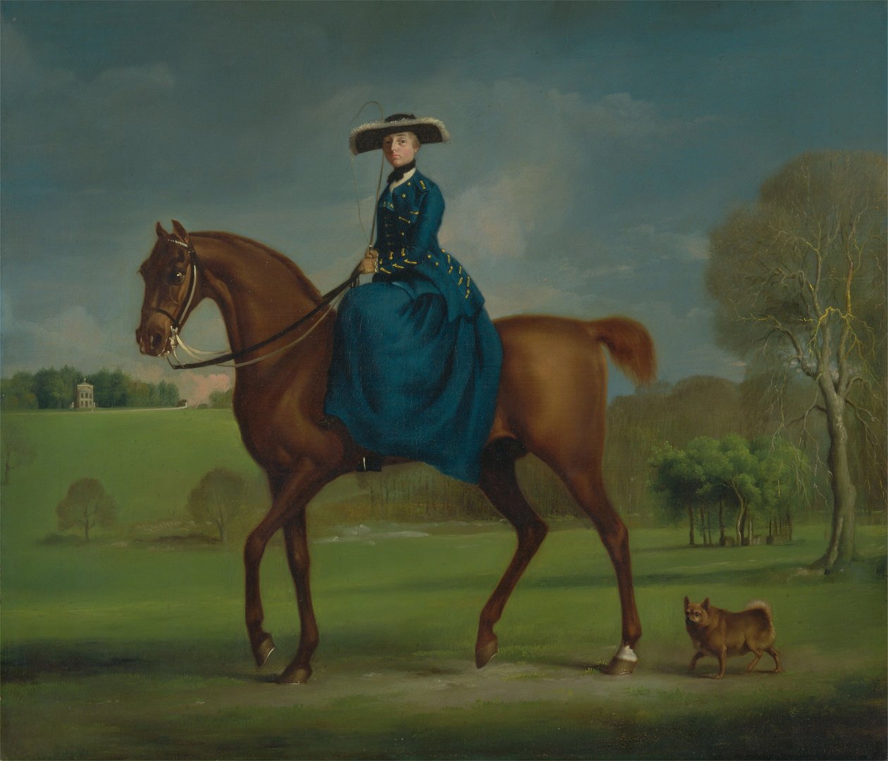 Grevinnan av Coningsby i Charlton-jaktens kostym av George Stubbs
