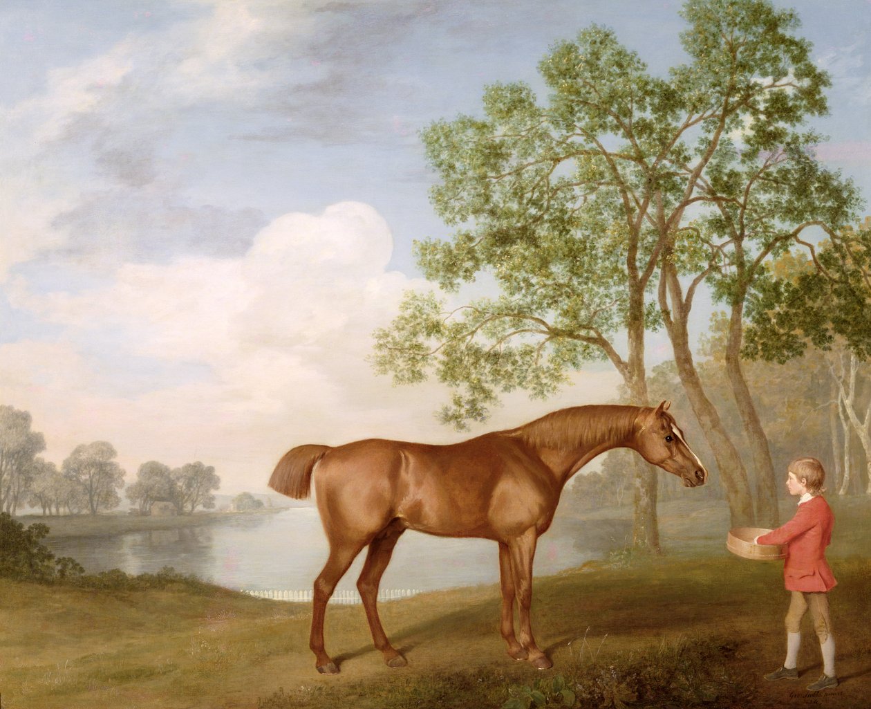 Pumpa med en Stall-Lad av George Stubbs