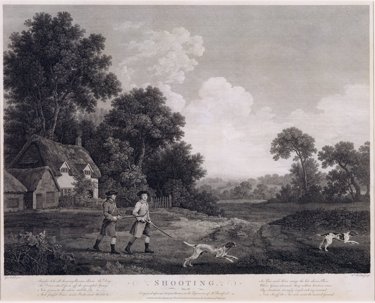 Skytte, skylt 2, graverad av William Woollett (1735-85) 1770 (femte tillståndsgravyr och etsning) av George Stubbs