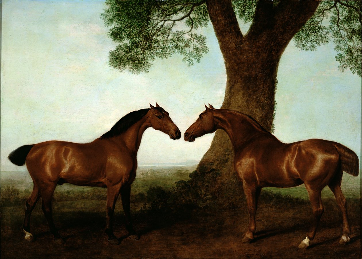Två vikjägare vid ett träd, 1786 av George Stubbs