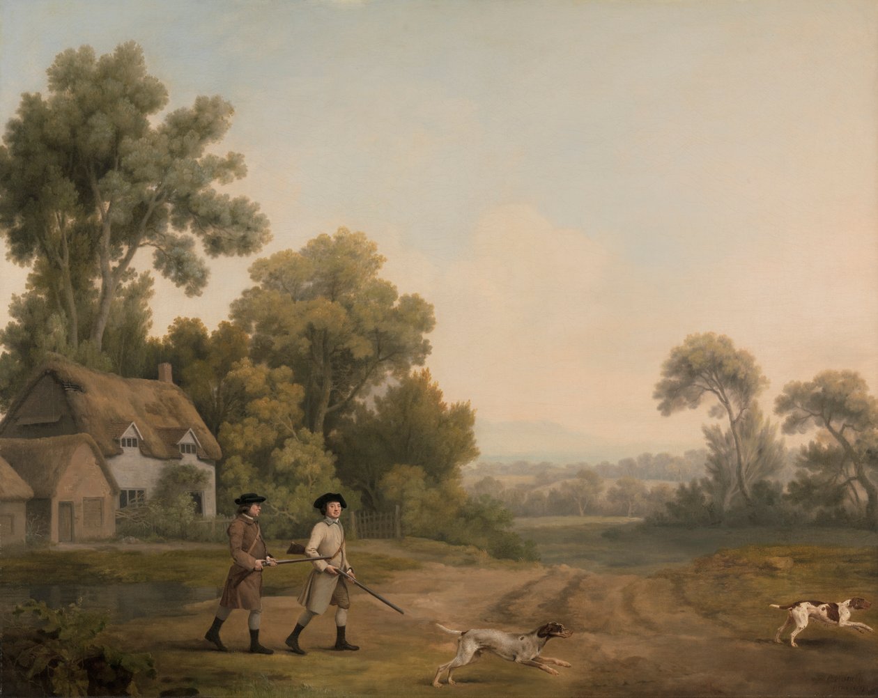 Två herrar som ska skjuta av George Stubbs