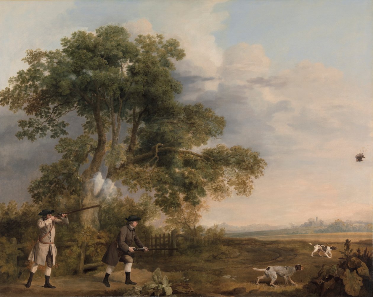 Två herrar som skjuter av George Stubbs