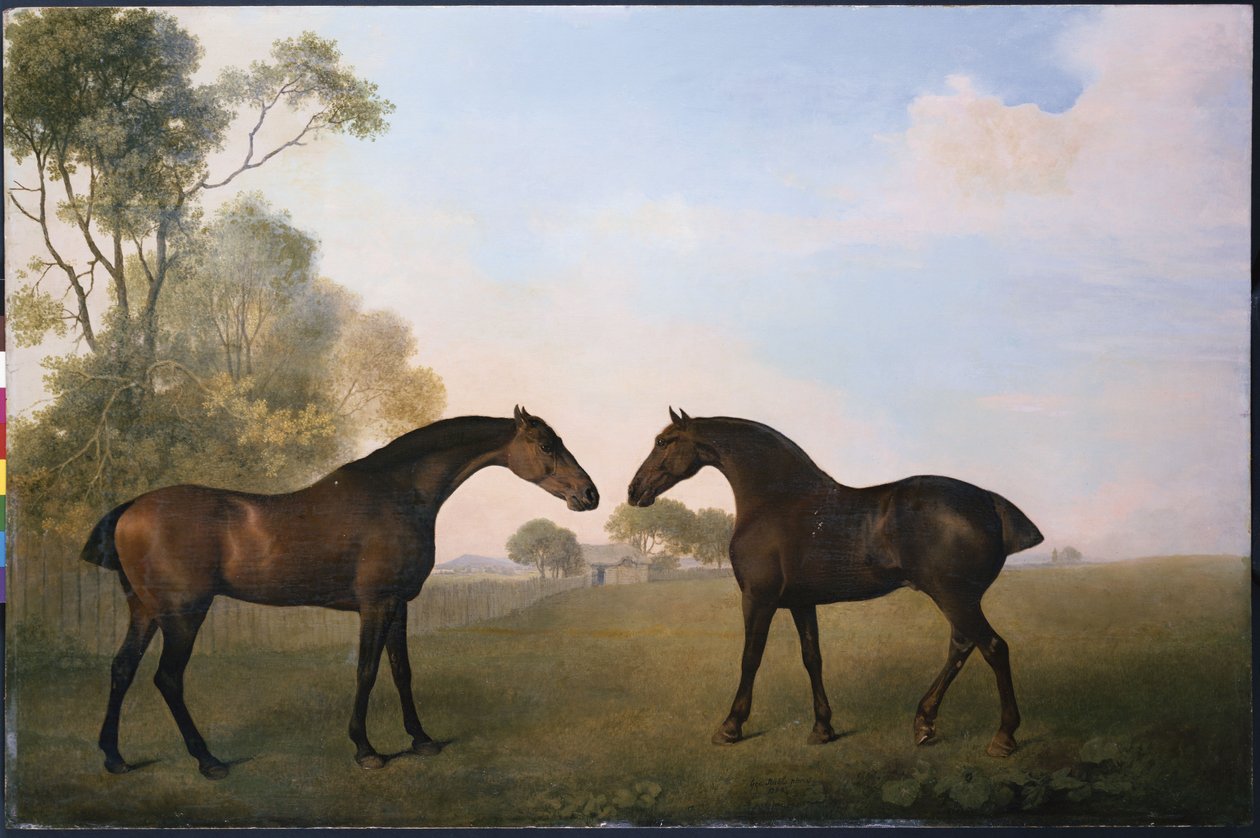 Två jägare ute på Grass av George Stubbs