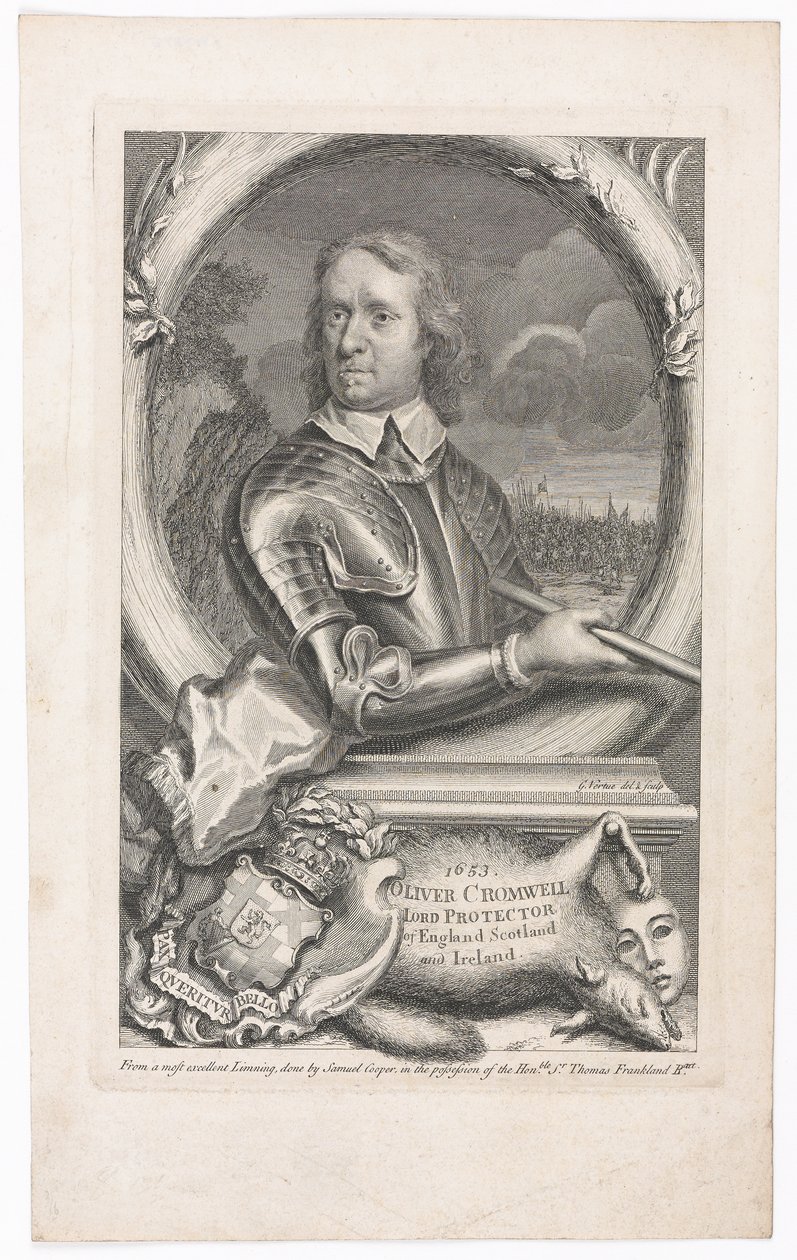 ?1653 Oliver Cromwell Lord Protector av England Skottland och Irland? av George Vertue