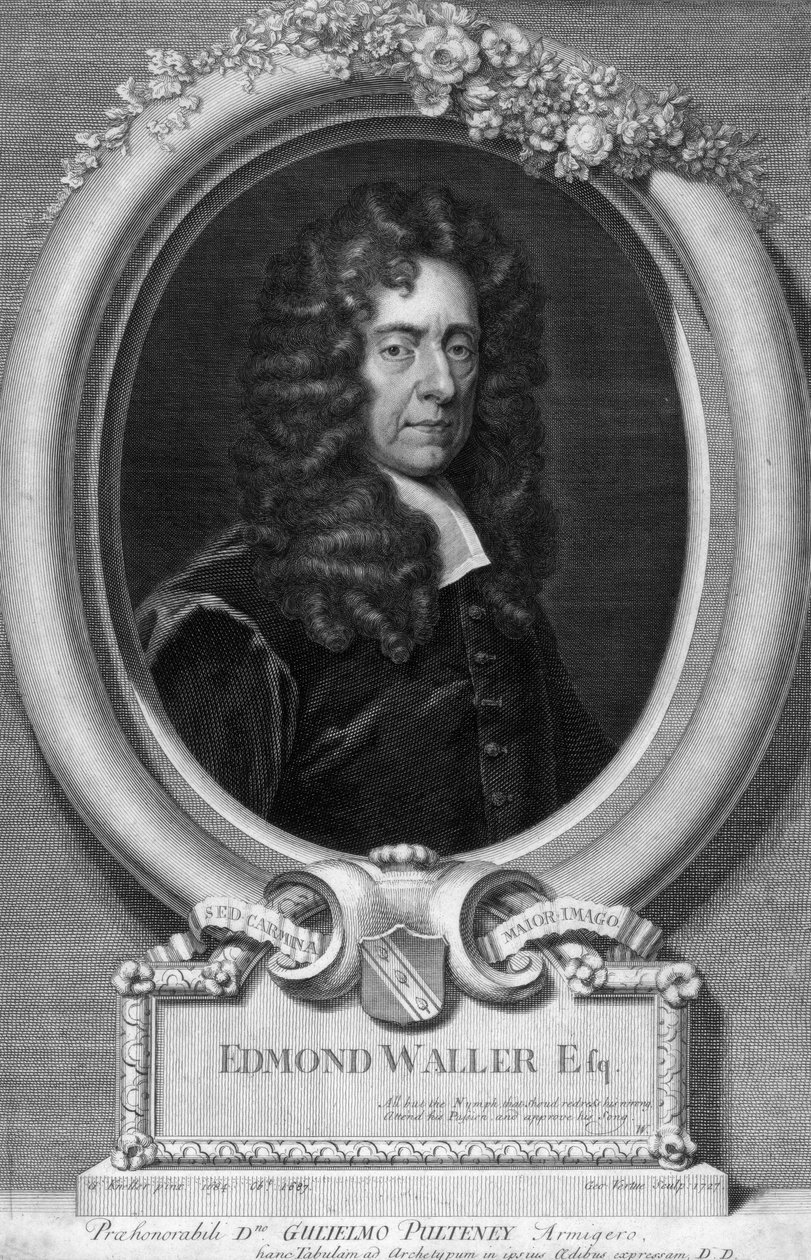 Edmond Waller, engelsk poet från 1600-talet av George Vertue