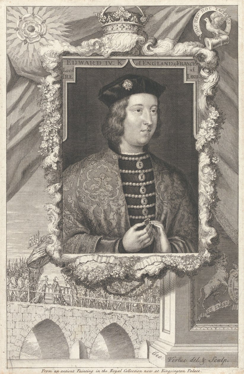 Edvard IV, kung av England och Frankrike, herre över Irland av George Vertue