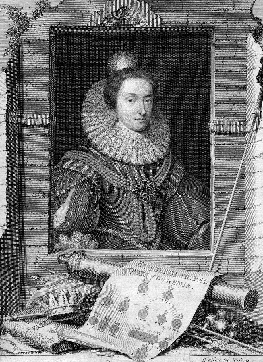 Elisabeth av Böhmen, c1700-1750. av George Vertue