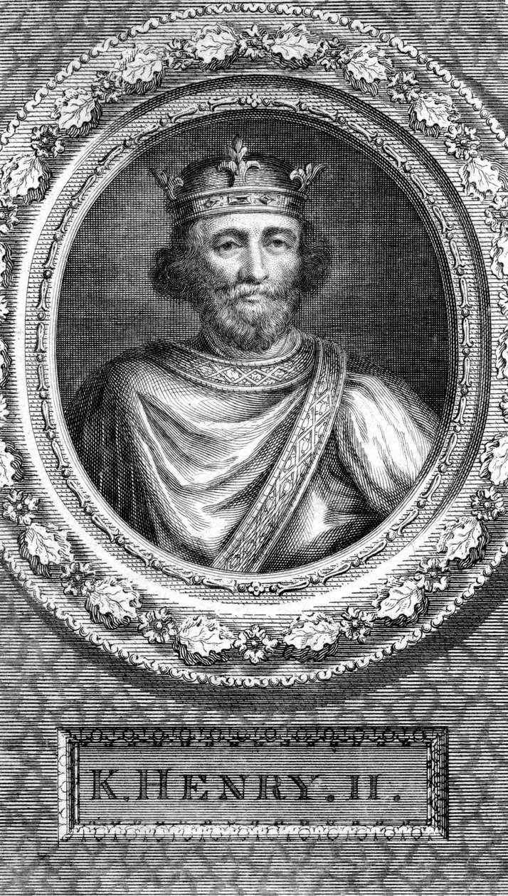 Henrik II, kung av England. av George Vertue